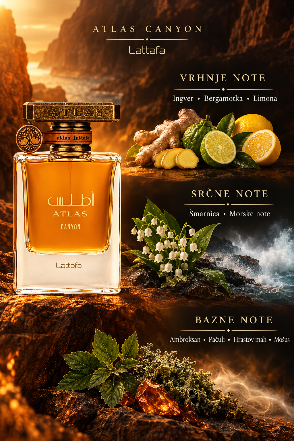 Atlas Canyon Lattafa z vonjnimi notami