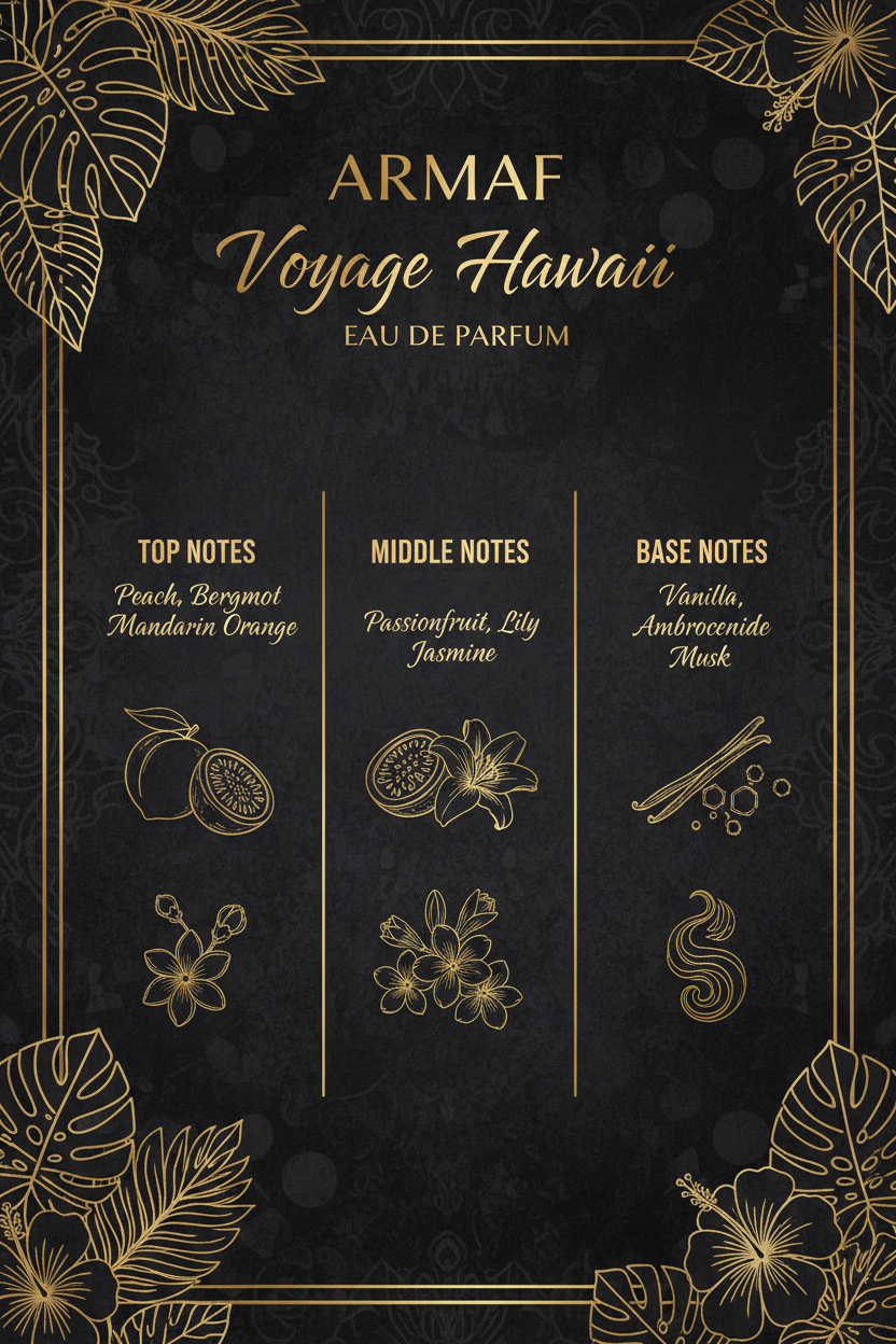 Voyage Hawaii - Note dišave