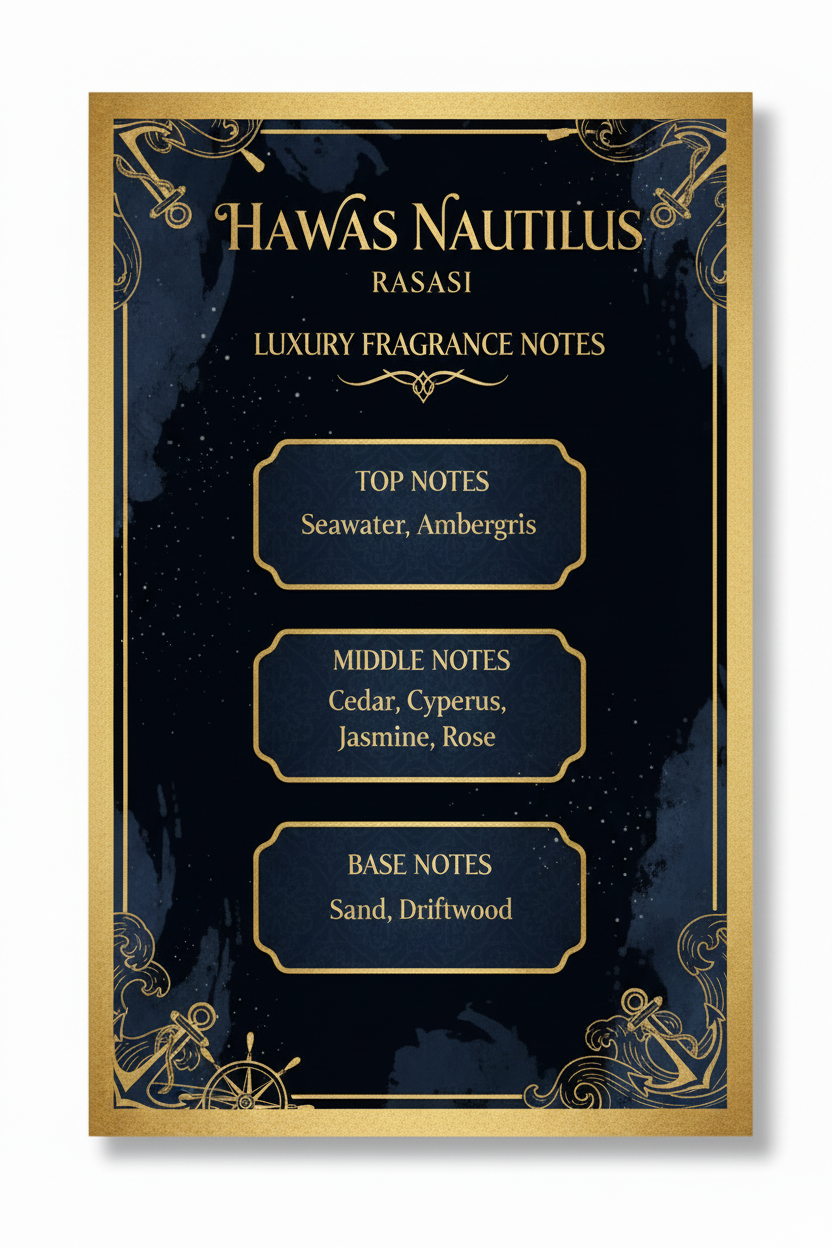 Hawas Nautilus Rasasi - nota infografika