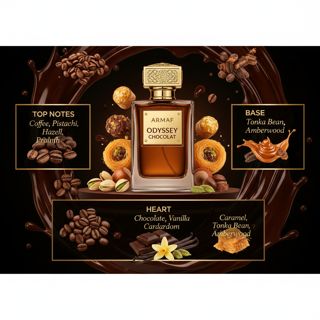 Armaf Odyssey Dubai Chocolat note dishave