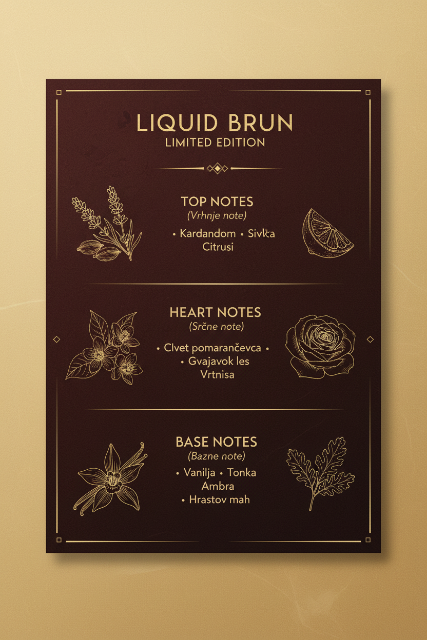 Liquid Brun – nota kartica